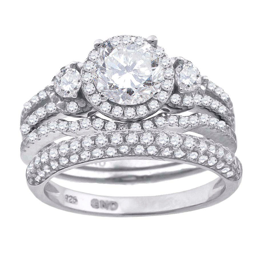 925 Trio Cz Ring