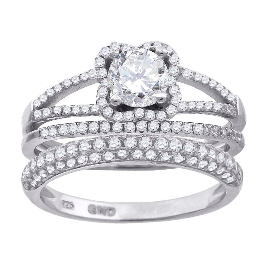 925 Trio Cz Ring