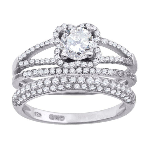 925 Trio Cz Ring