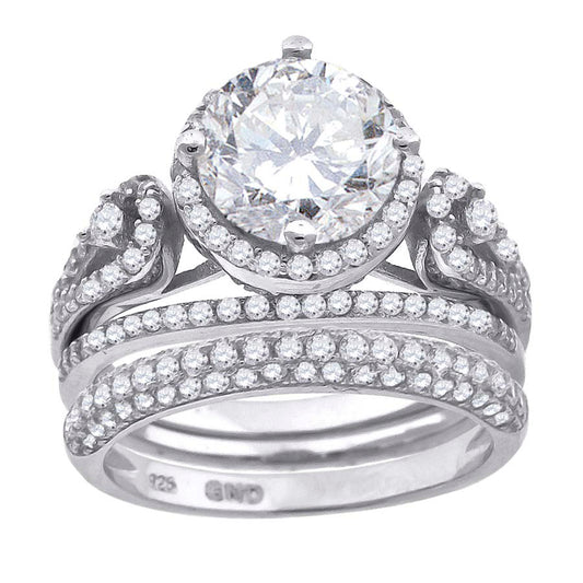 925 Trio Cz Ring