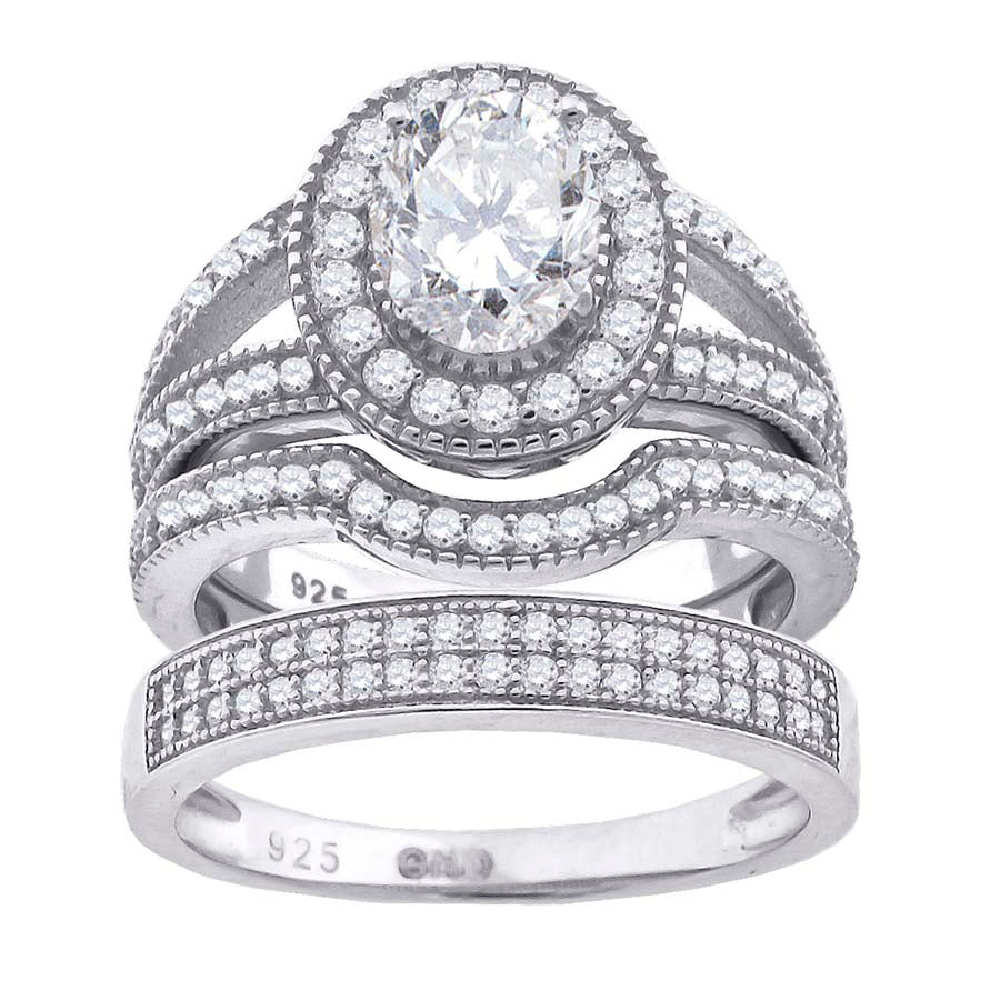 925 Trio Cz Ring