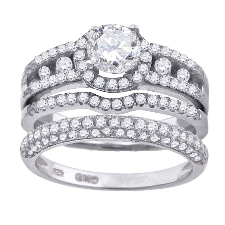 925 Trio Cz Ring