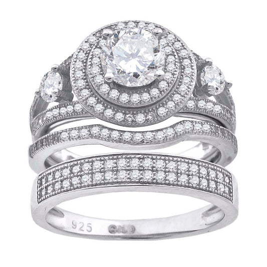 925 Trio Cz Ring