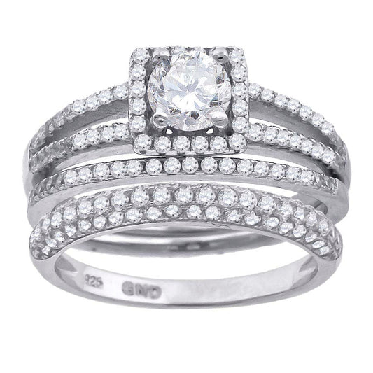 925 Trio Cz Ring