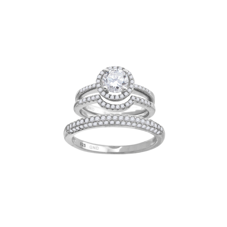 925 Trio Cz Ring