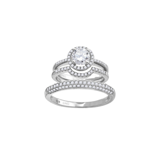 925 Trio Cz Ring