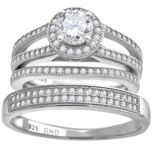 925 Trio Cz Ring