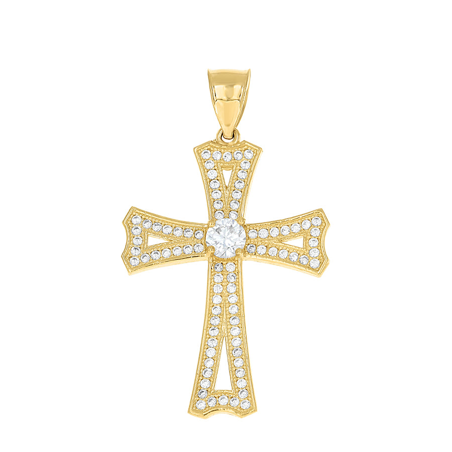 10Kt Gold Cz Pendant