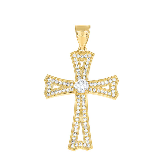 10Kt Gold Cz Pendant