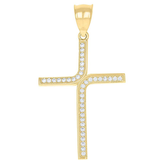 10Kt Gold Cz Pendant