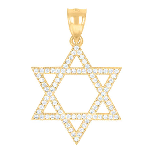 10Kt Gold Cz Pendant