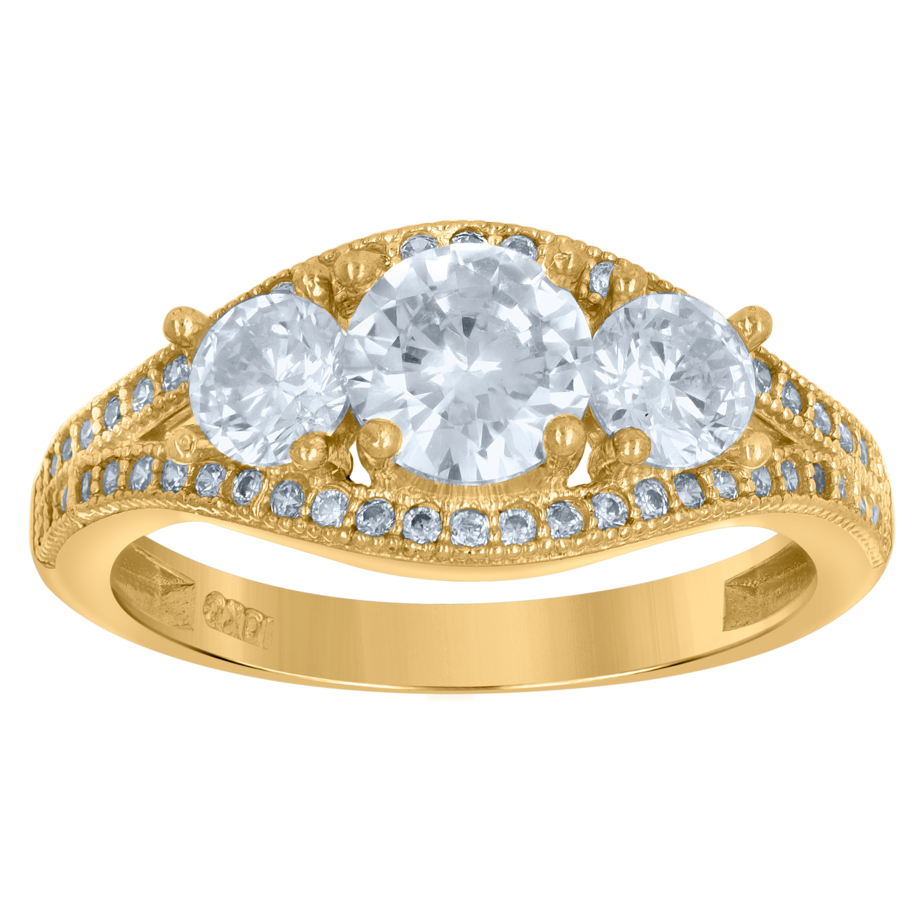 10Kt Cz Gold Ring