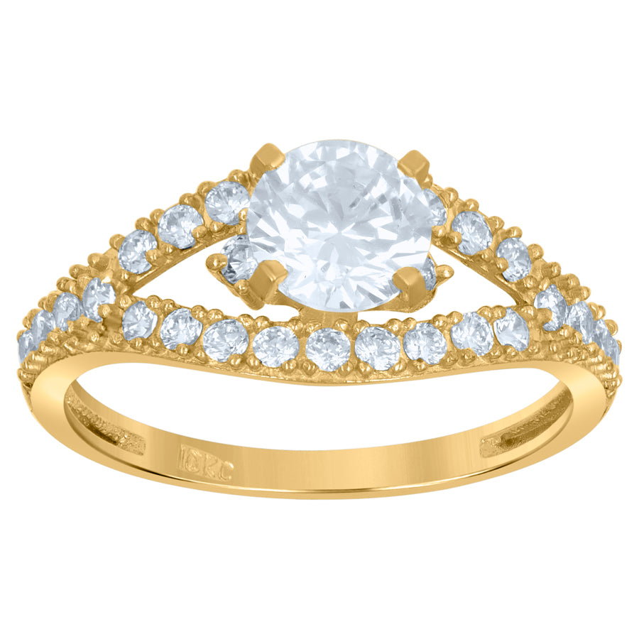 10Kt Cz Gold Ring