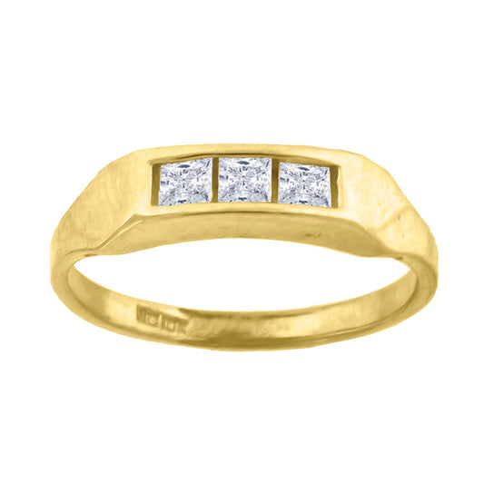 10Kt Gold Cz Baby Ring
