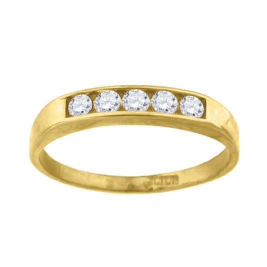 10Kt Gold Cz Baby Ring
