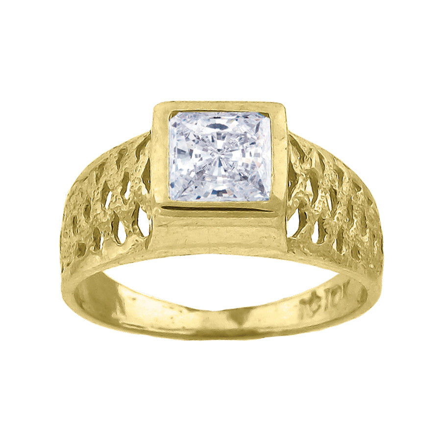 10Kt Gold Cz Baby Ring