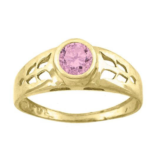 10Kt Gold Cz Baby Ring