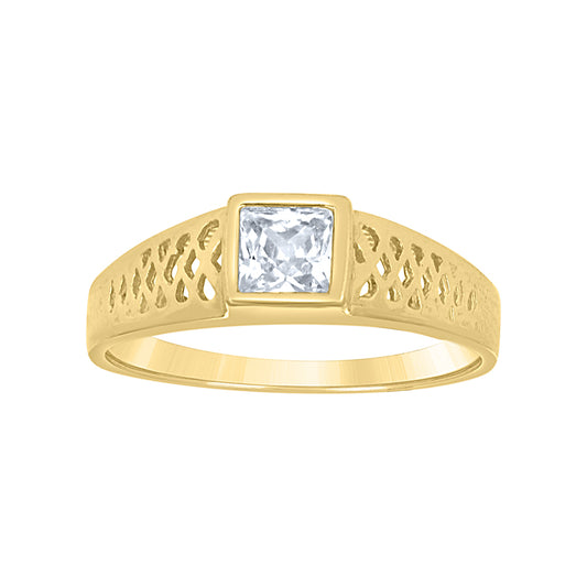 10Kt Gold Cz Ring
