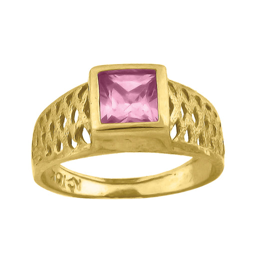 10Kt Gold Cz Baby Ring