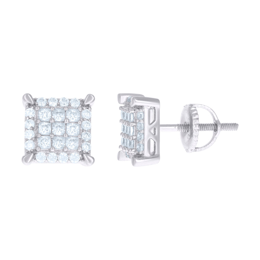 925-Cz Invisible Earring