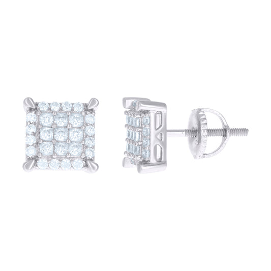 925-Cz Invisible Earring