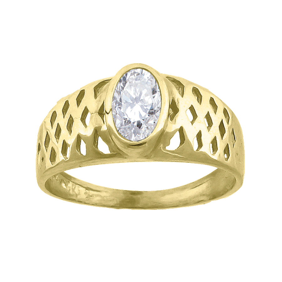 10Kt Gold Cz Baby Ring