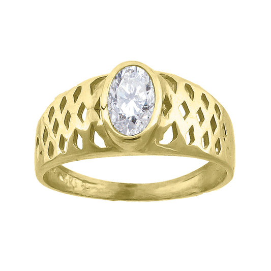 10Kt Gold Cz Baby Ring