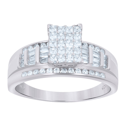 925-Cz Cinderella Ring