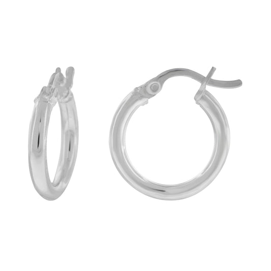Silver 2mm-15 Hoop Earring