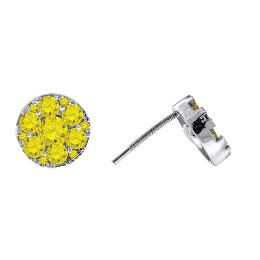 925 Cz Flower Earring