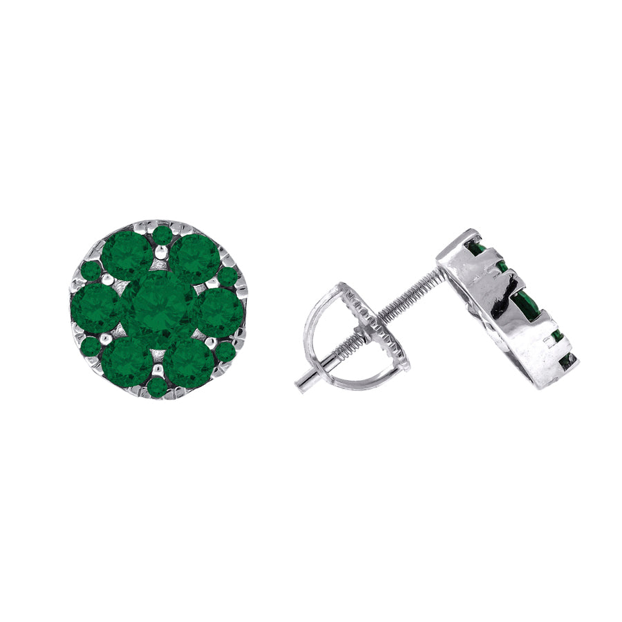 925 Cz Flower Earring