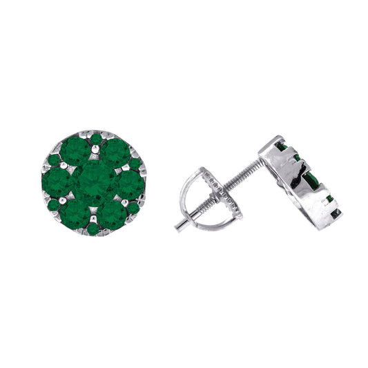 925 Cz Flower Earring