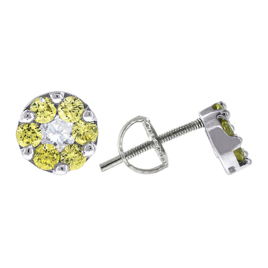 925 Cz Flower Earring
