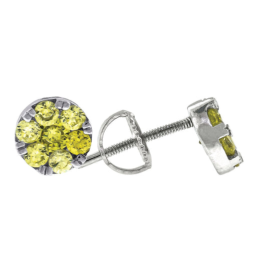 925 Cz Flower Earring