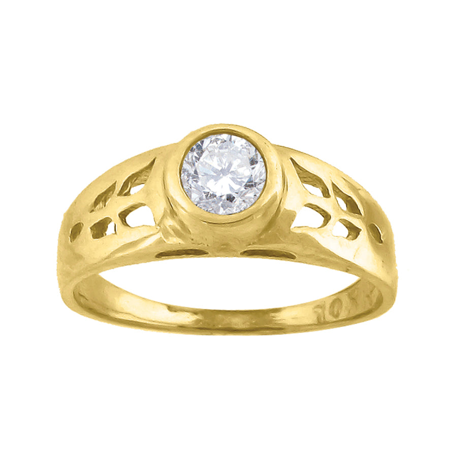 10Kt Gold Cz Baby Ring