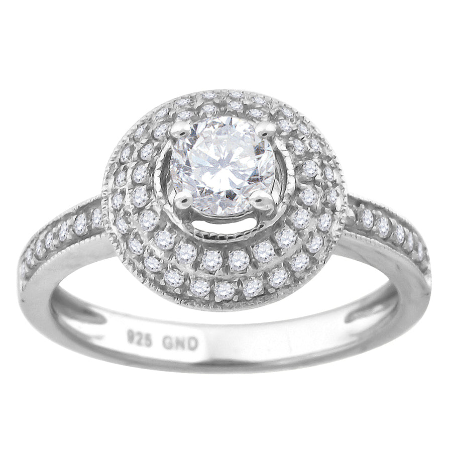 925 Sterling Silver Cz Ring