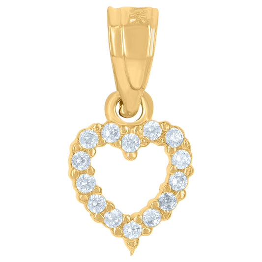 10Kt Gold Cz Pendant