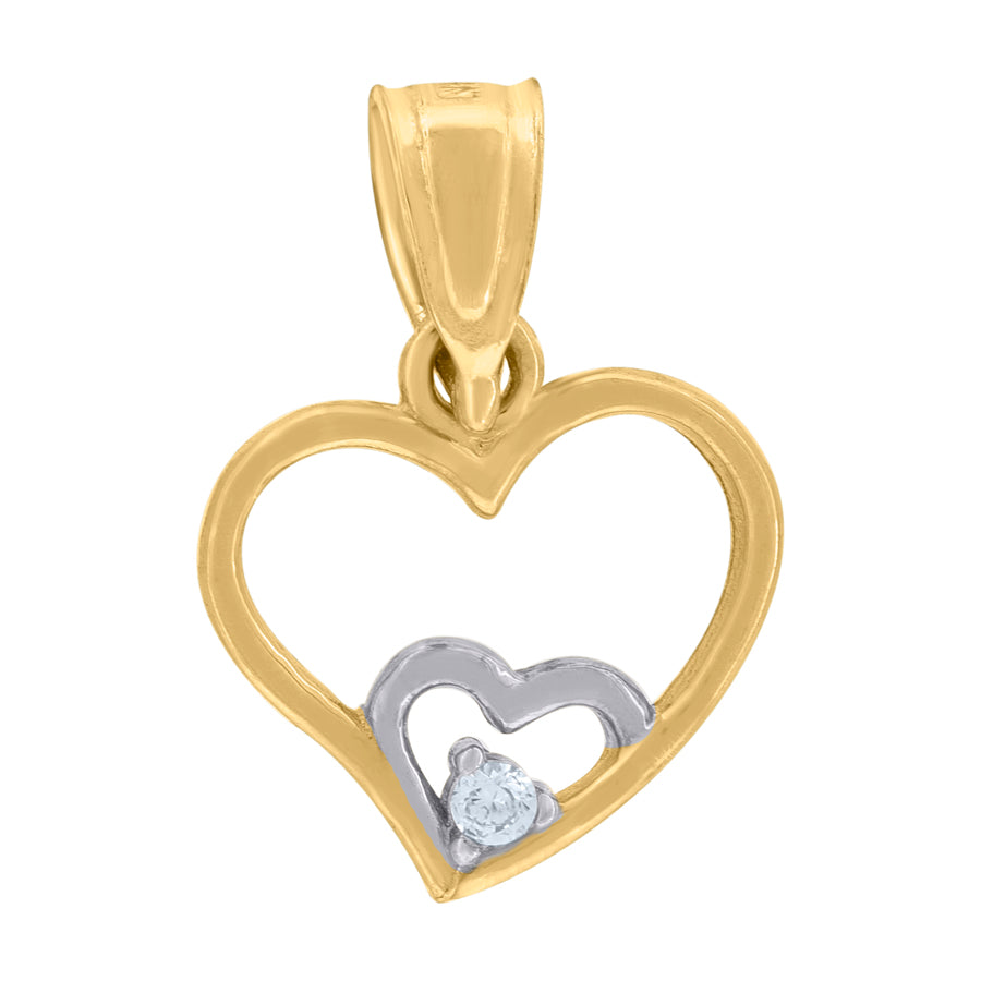 10Kt Gold Cz Pendant