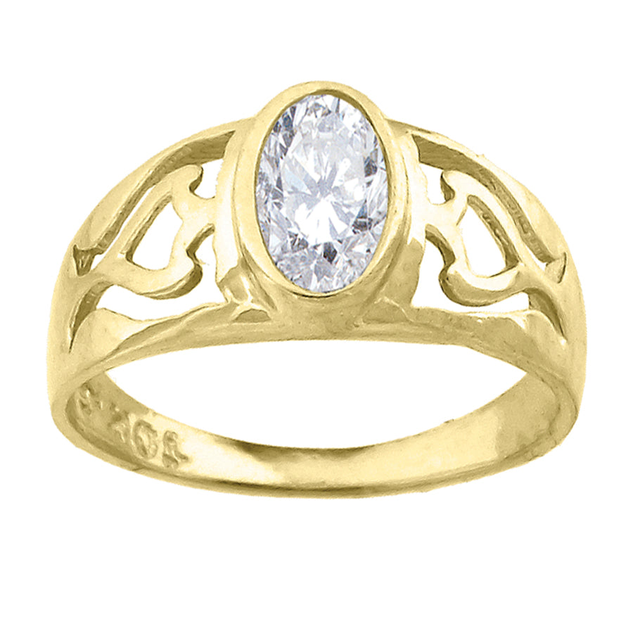 10Kt Gold Cz Ring