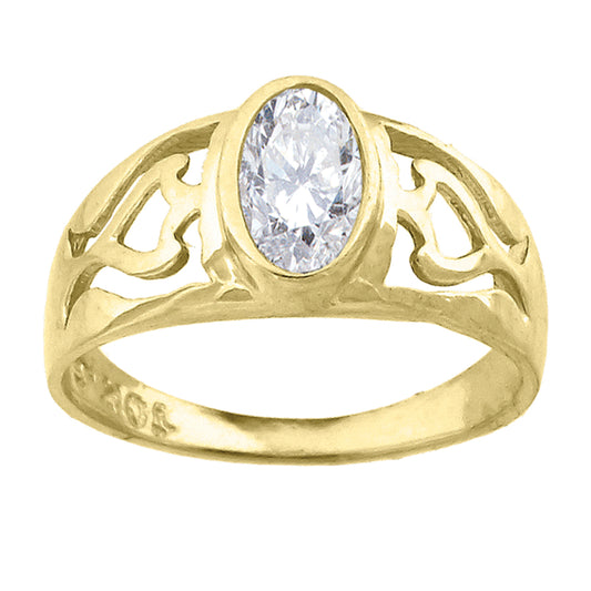 10Kt Gold Cz Ring