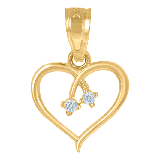 10Kt Gold Cz Pendant