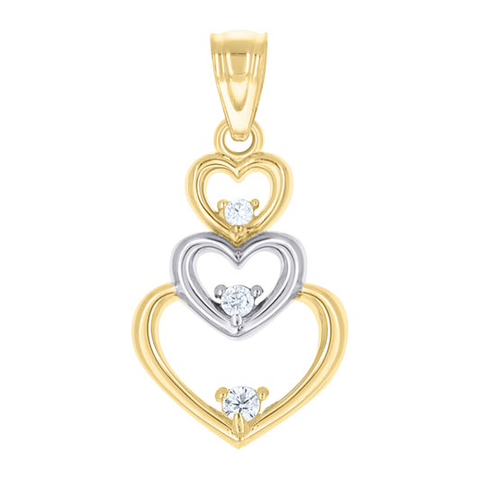 10Kt Gold Cz Pendant