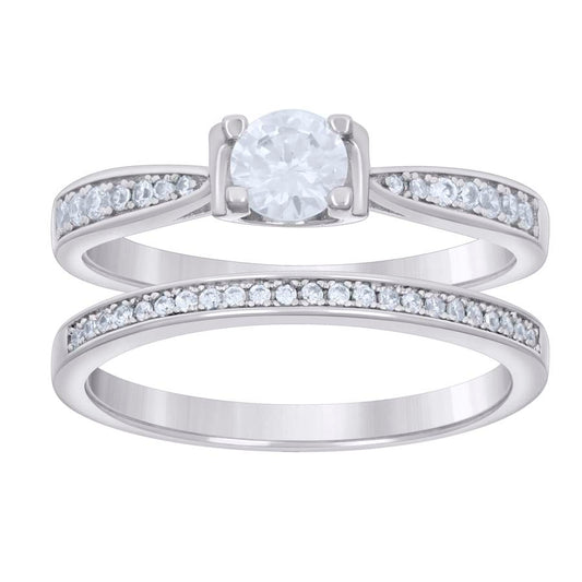 925 Sterling Silver Cz Ring S6-S9
