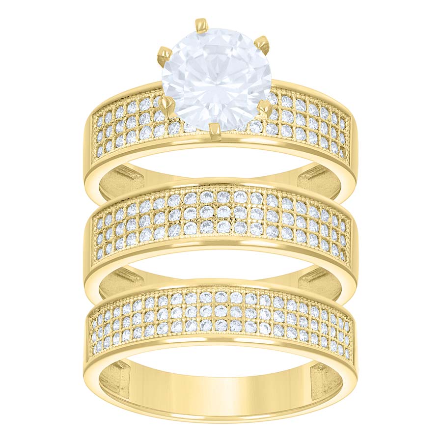 14Kt Gold Trio Ring