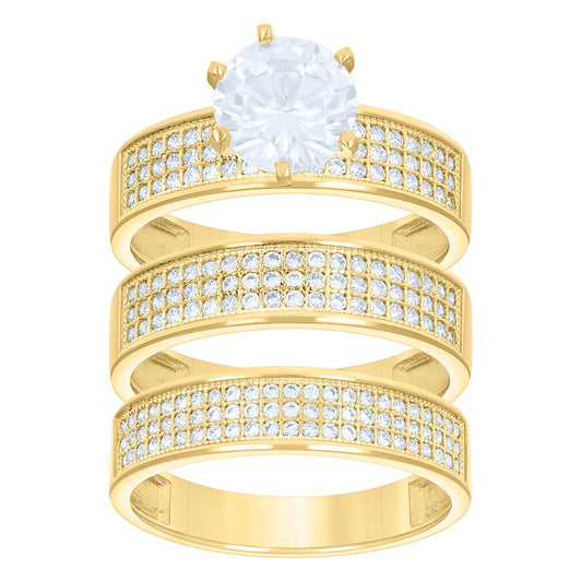 14Kt Gold Trio Ring