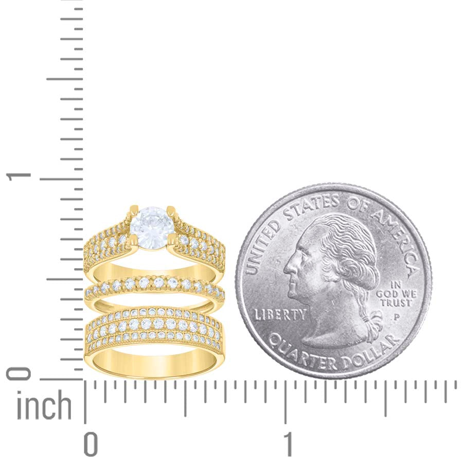 14Kt Gold Trio Ring