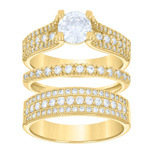 14Kt Gold Trio Ring