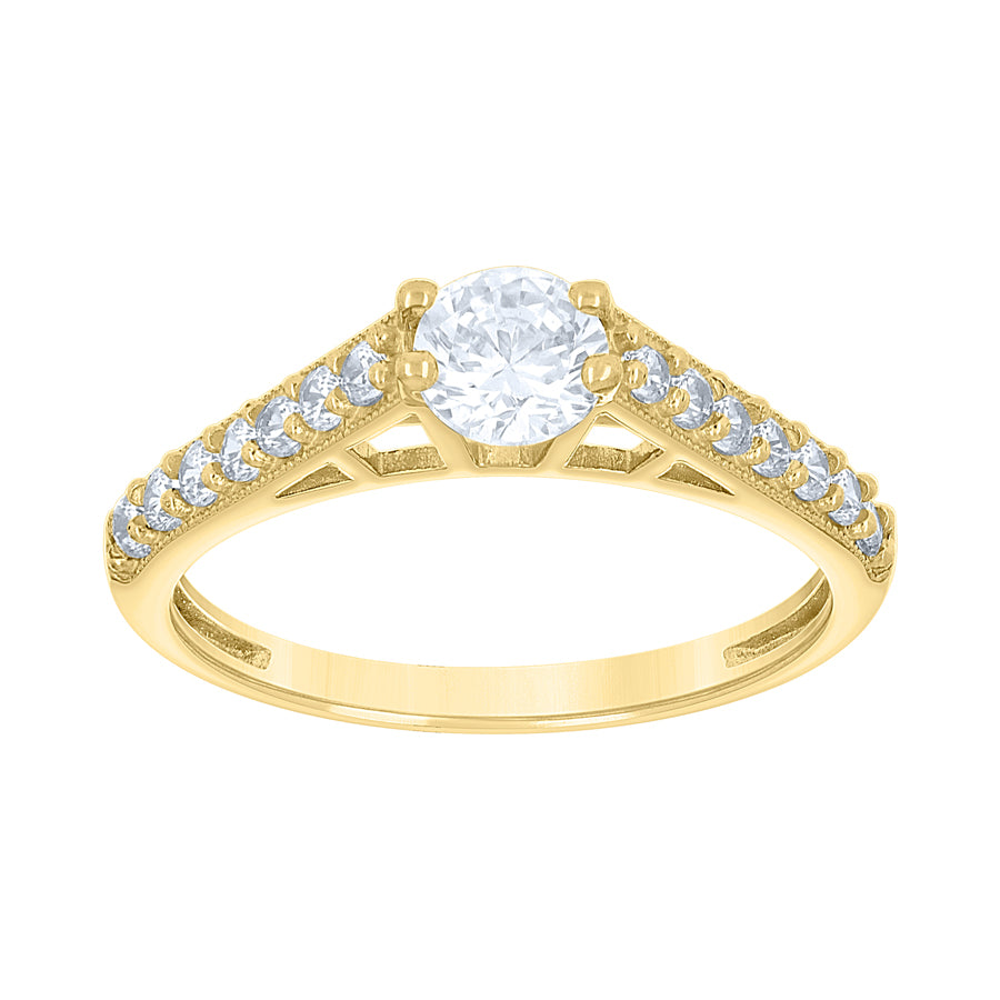 14Kt Gold Cz Ring