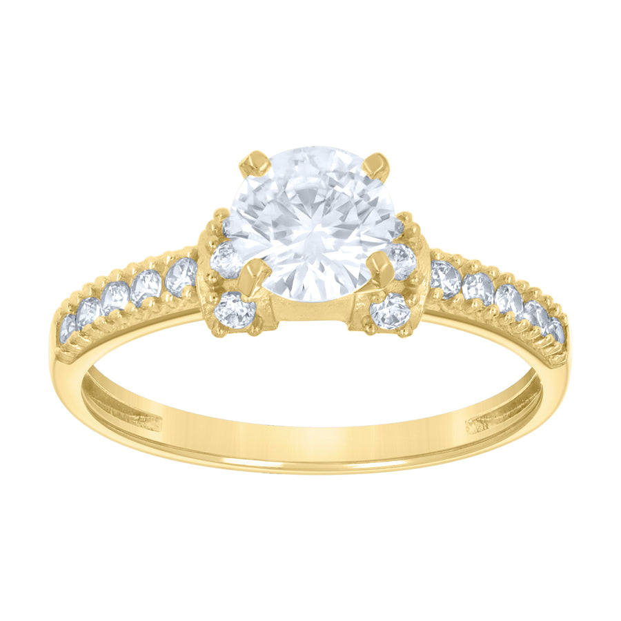 14Kt Gold Cz Ring