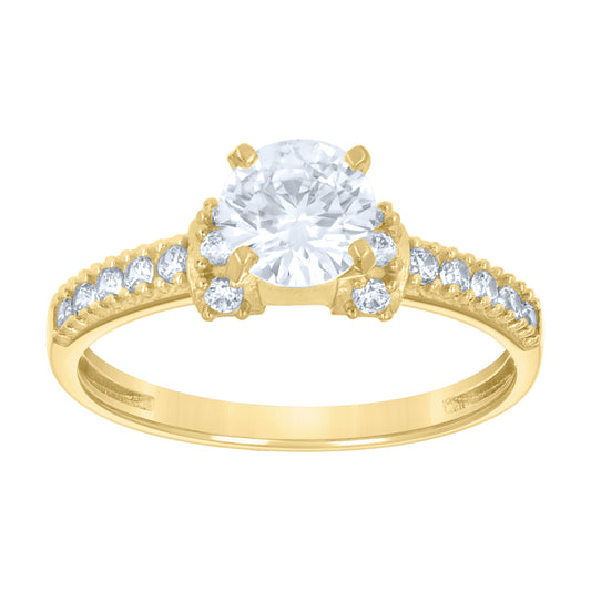 14Kt Gold Cz Ring